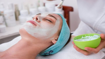 soin visage spa : masque crème relaxant