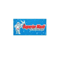 superior hush mascot banner on blue background