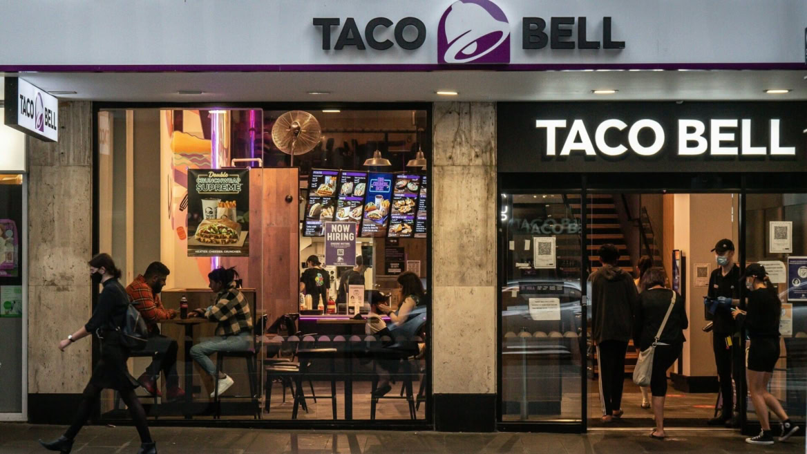 facciata taco bell in centro commerciale