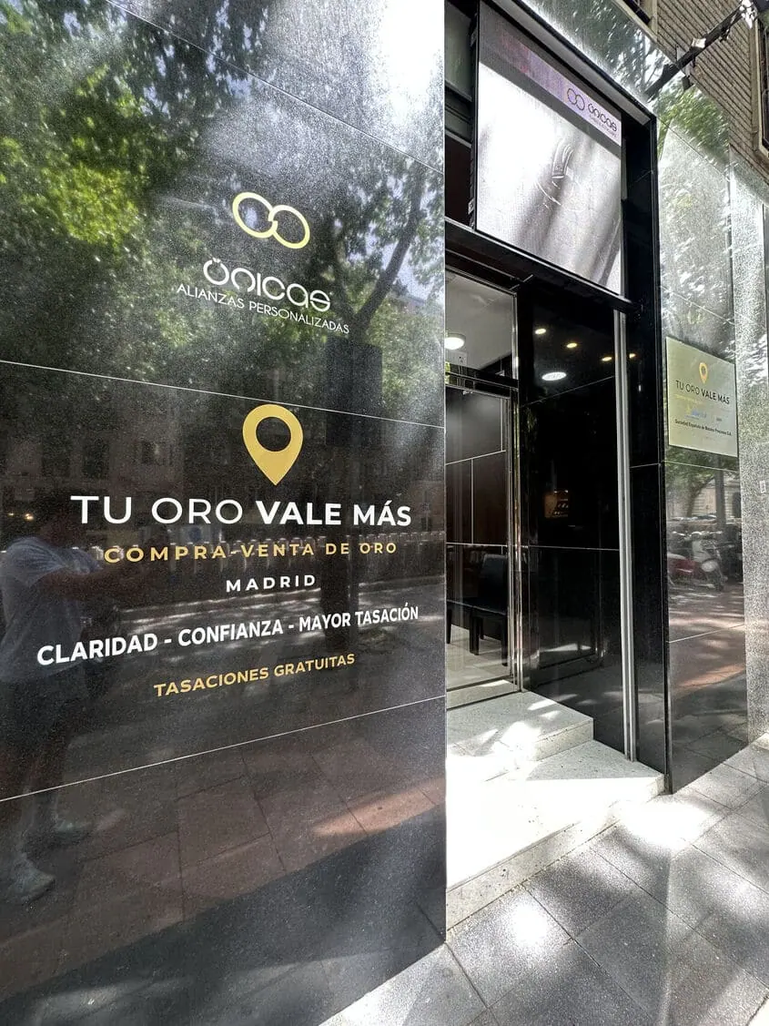 fachada de joyería y compra de oro en madrid