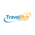 logo travelbuy agenzia viaggi con swoosh blu