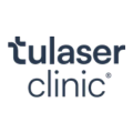 logo tulaser clinic azul marino minimalista