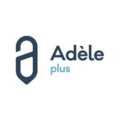logo minimaliste adèle plus bleu et moderne
