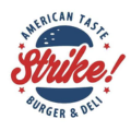 logo rétro strike! burger & deli américain