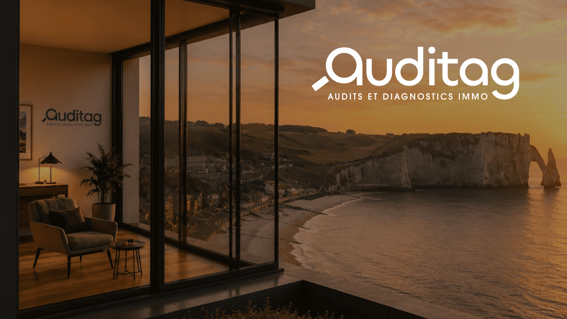 auditag : vue mer au coucher du soleil