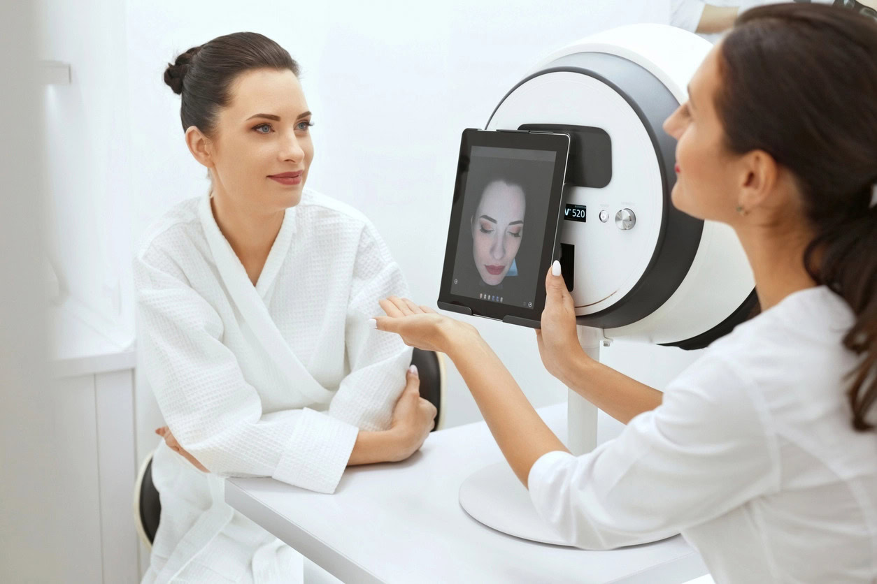 consultation esthétique avec analyse faciale digitale