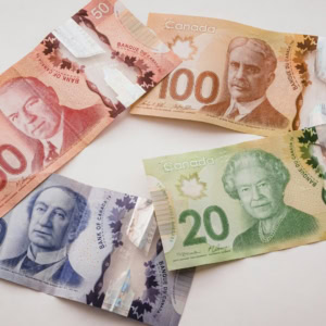 billets canadiens de 10, 20, 50 et 100 $
