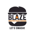 logo blaze burger smashburger avec flamme orange