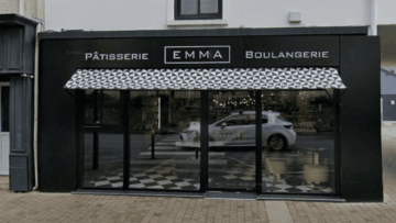 boulangerie emma : façade noire moderne