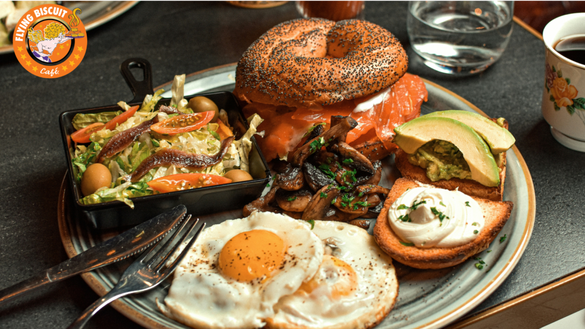 brunch plate with smoked salmon and avocado toast