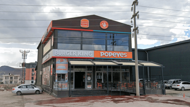 restaurant burger king et popeyes, extérieur moderne