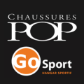 logo chaussures pop et go sport sur fond noir