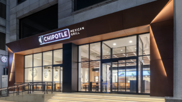 chipotle moderne illuminé de nuit