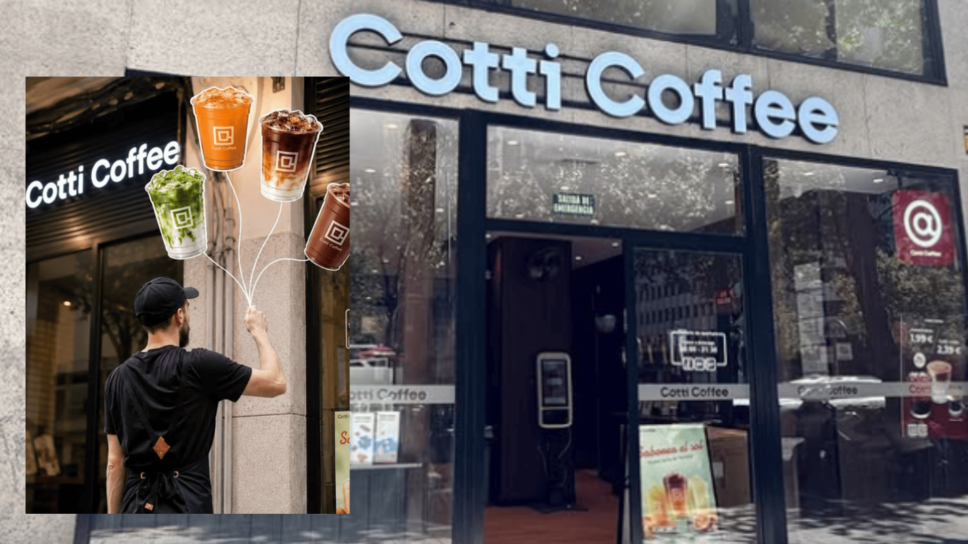 façade de cotti coffee et boissons glacées
