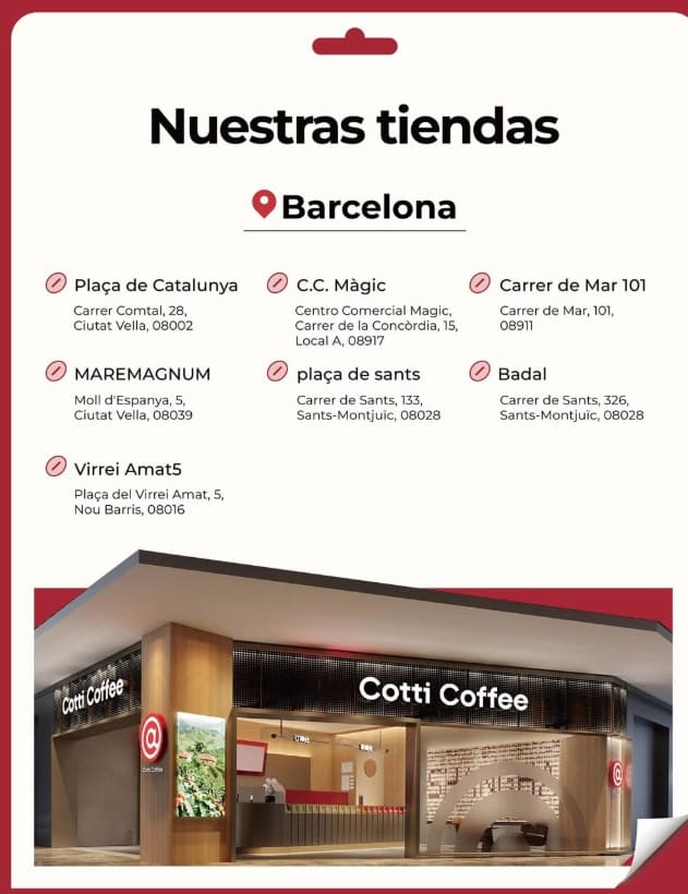 tiendas cotti coffee en barcelona