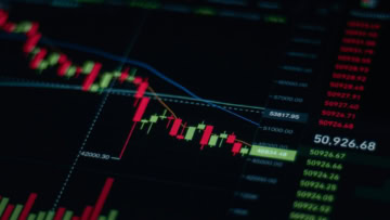 crypto trading chart in sharp downtrend