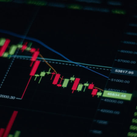 crypto trading chart in sharp downtrend