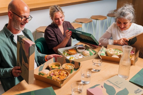 déjeuner partagé de box repas bio