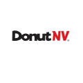 logo donutnv noir et rouge sur fond blanc