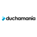 logo minimalista de duchamanía en azul y negro