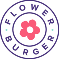 logo flower burger violet et rose