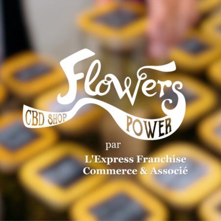 logo flowers cbd shop power, franchise premium