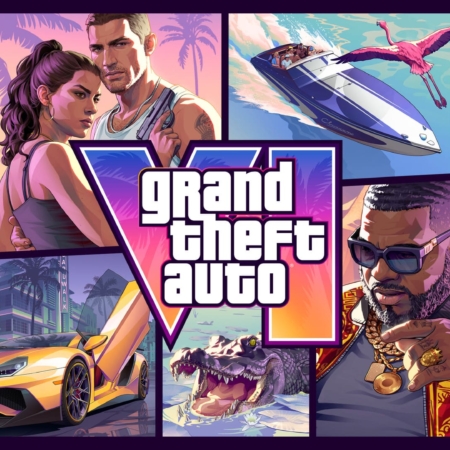 affiche grand theft auto vi néon et action