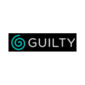 logo guilty: spirale turquesa sur fond noir