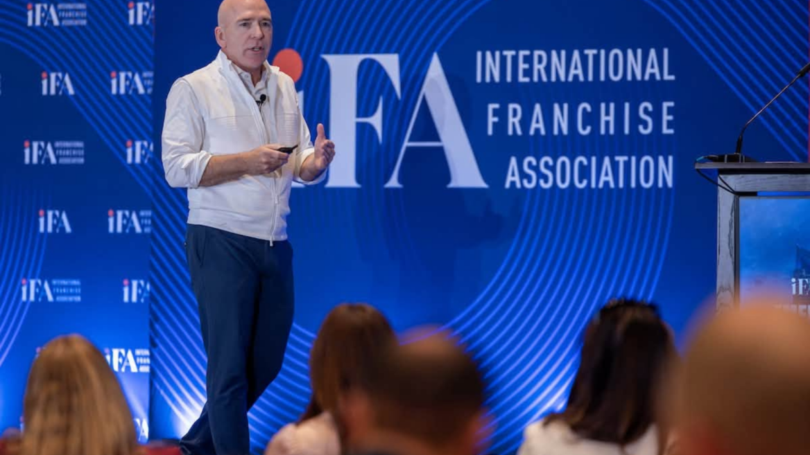 ifa keynote speaker on blue stage