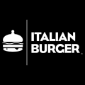 logo minimalista italian burger bianco su nero