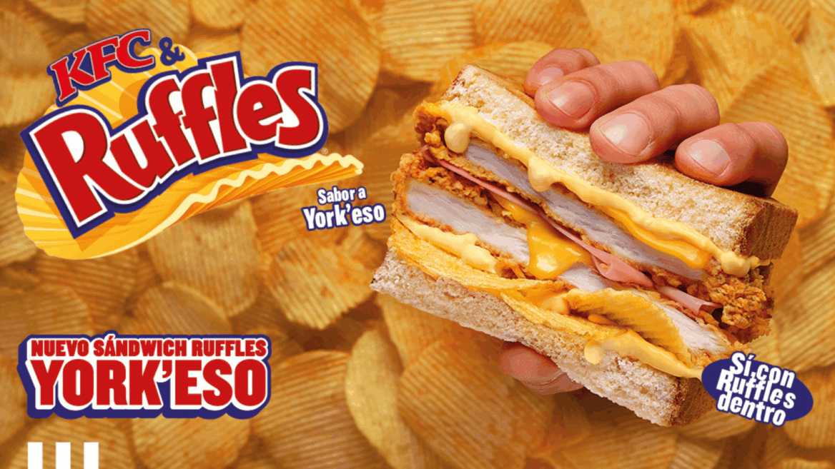 sándwich kfc ruffles yorkeso con pollo crujiente
