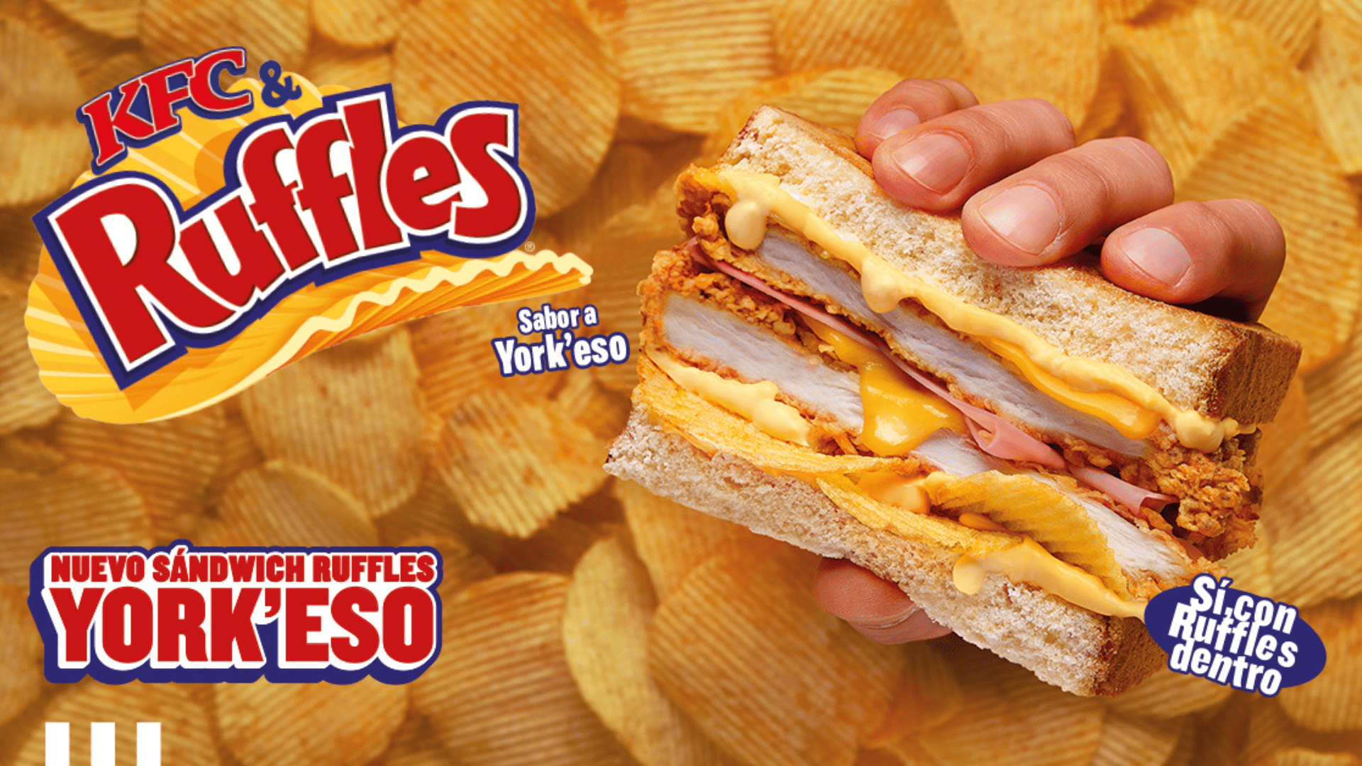 sándwich kfc ruffles yorkeso con pollo crujiente