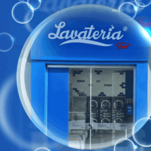 lavatéria fácil: lavandería autoservicio azul