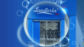 lavatéria fácil: lavandería autoservicio azul