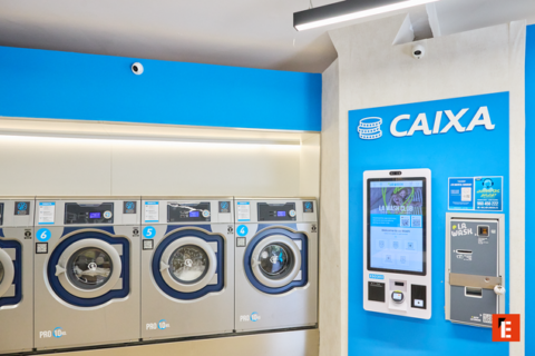 laverie moderne avec caisse caixa