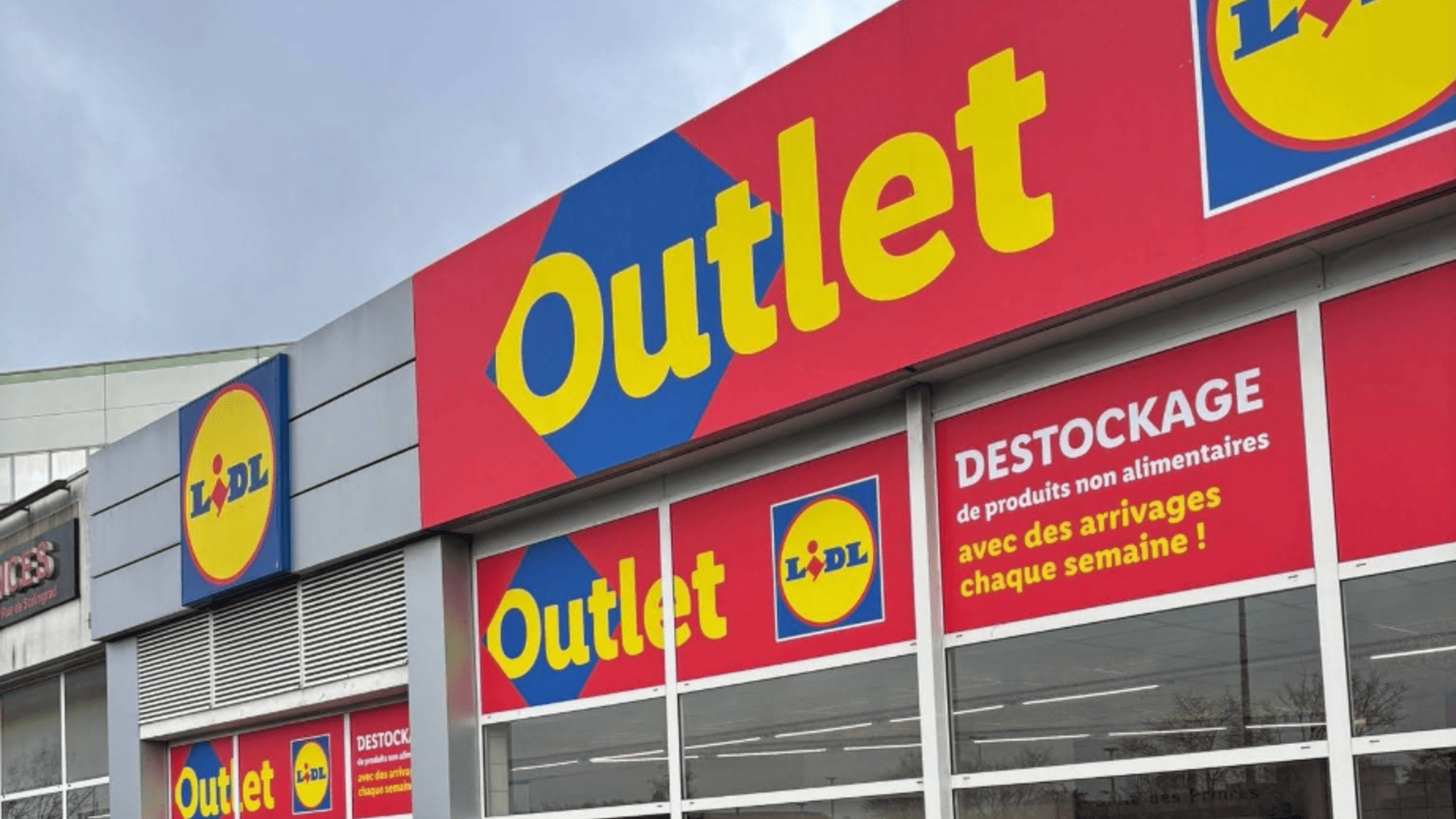 façade lidl outlet avec promotion déstockage