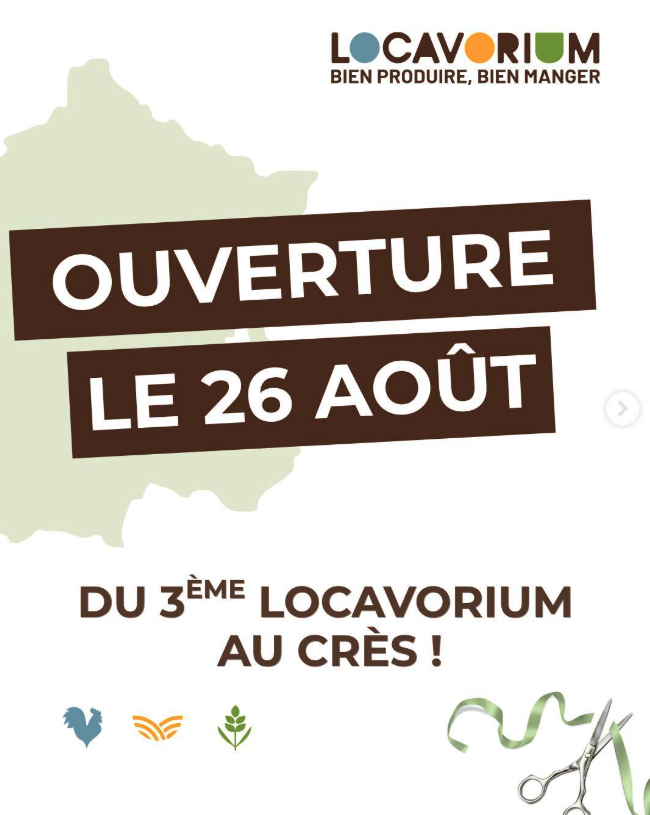 ouverture locavorium au crès le 26 août