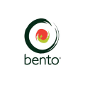 logo bento vert avec flamme rouge et orange