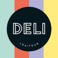 logo deli traiteur aux couleurs pastel