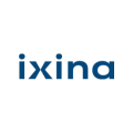 logo ixina bleu sur fond blanc