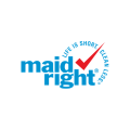 maid right blue cleaning logo with slogan