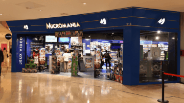 façade micromania en centre commercial