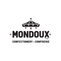 logo mondoux noir et blanc, confiserie Élégante