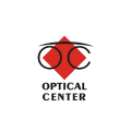 logo optical center noir et rouge