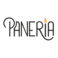 logo paneria minimalista con fiamma arancione