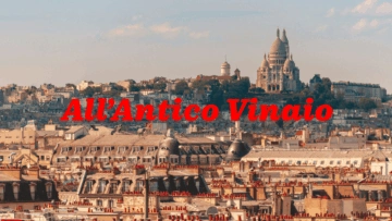 panorama di parigi con sacré cœur e all’antico vinaio