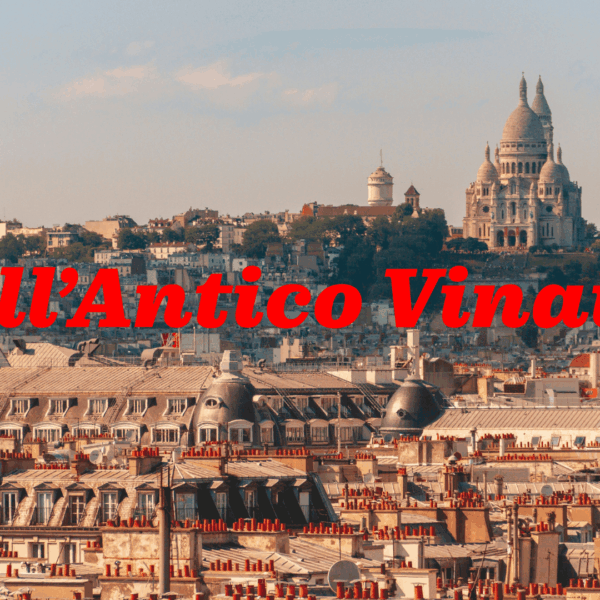 panorama di parigi con sacré cœur e all’antico vinaio