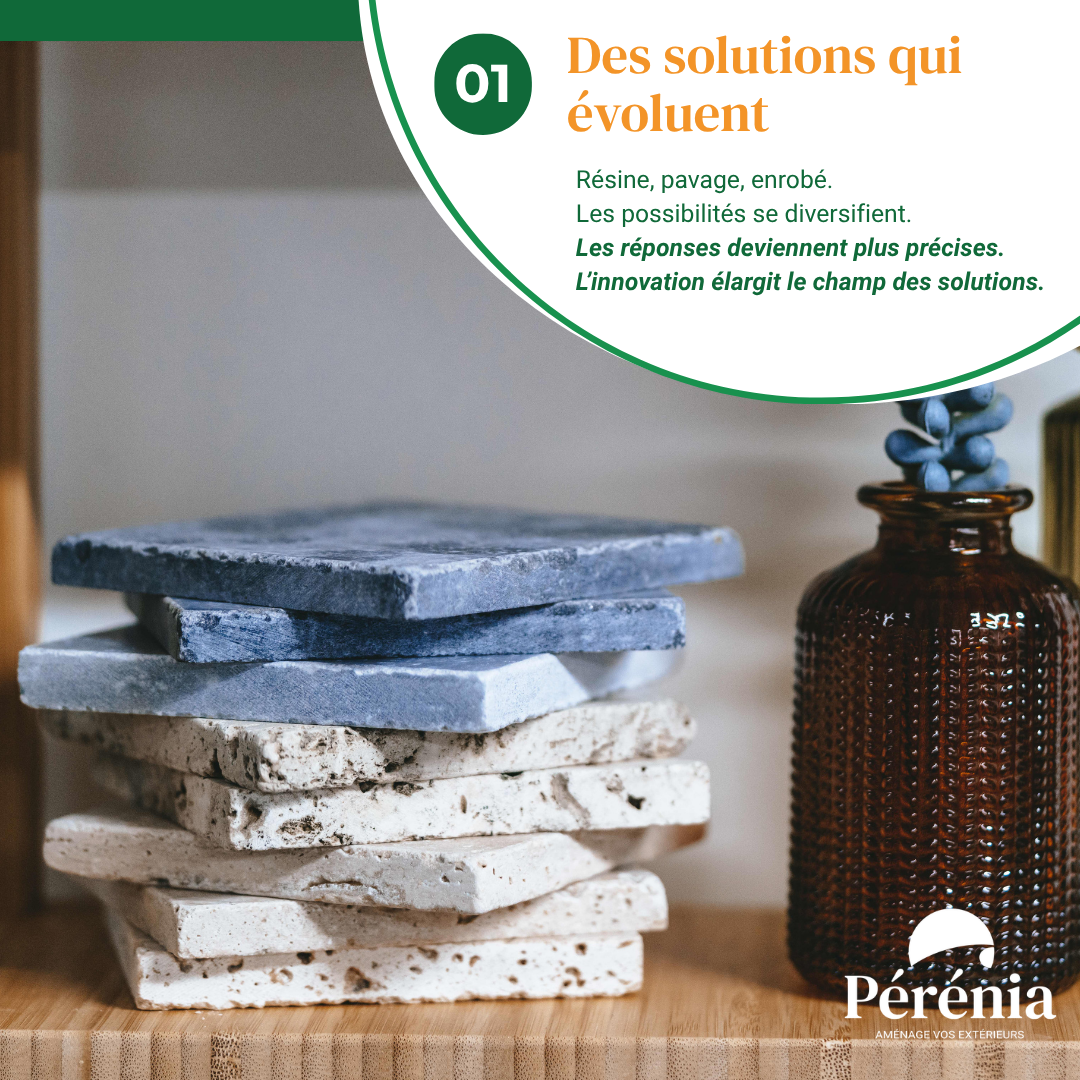 affiche pérénia : solutions d’aménagement extérieur