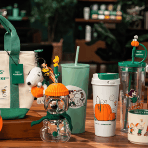 colección otoñal peanuts x starbucks con snoopy