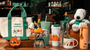 colección otoñal peanuts x starbucks con snoopy